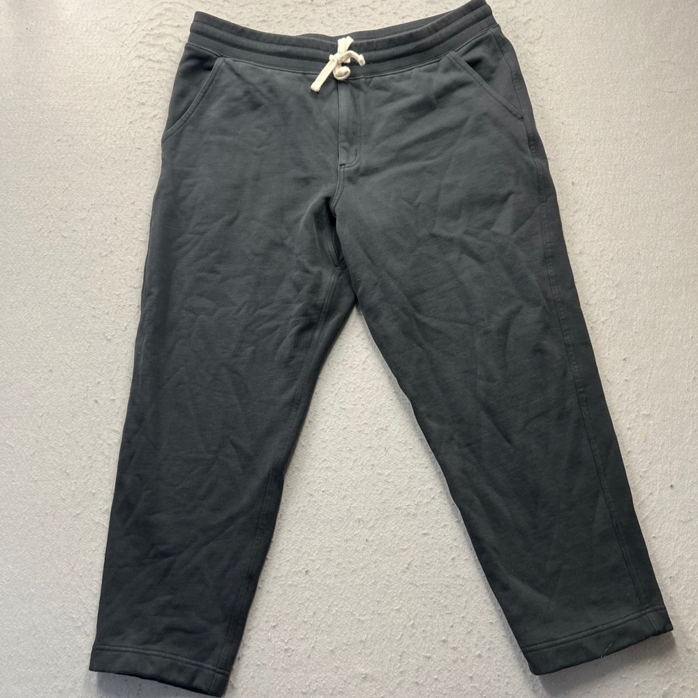 Duluth Trading Co Mens XL x 30 Relaxed Fit Sweatpants Black Drawstring Joggers